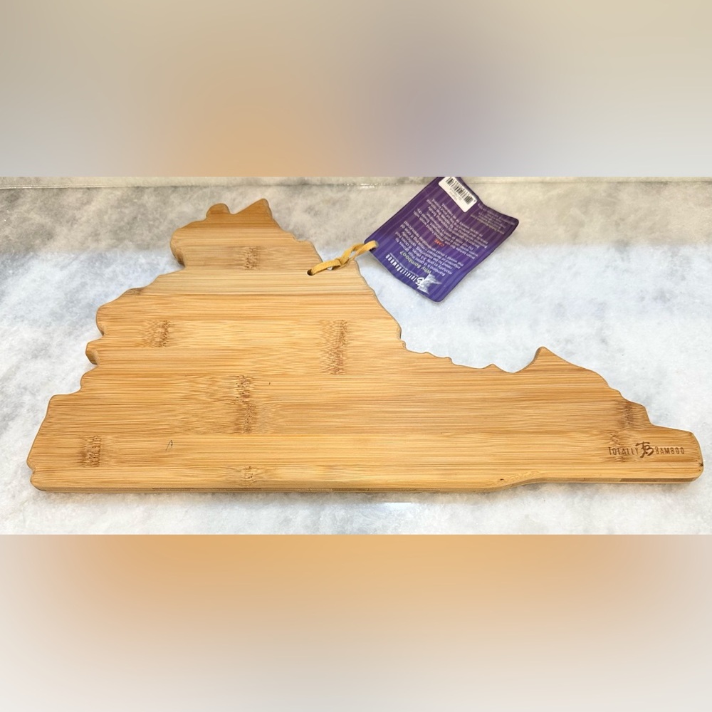 Totally Bamboo Virginia State Shaped Serving Cutting Board - NWT
